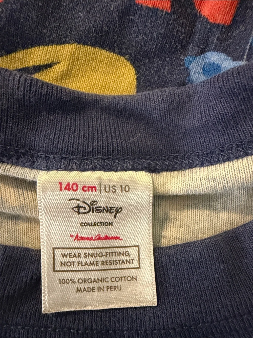 Hanna Andersson /Disney Navy Blue Stitch Print Kids Pajama Set